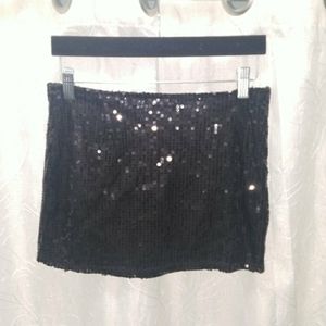 Cute Black Sequin Skirt